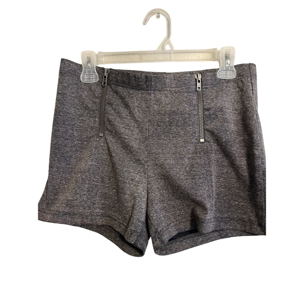 Woman’s Free People Double Zipper Shorts High Waist Black Heather Size 30